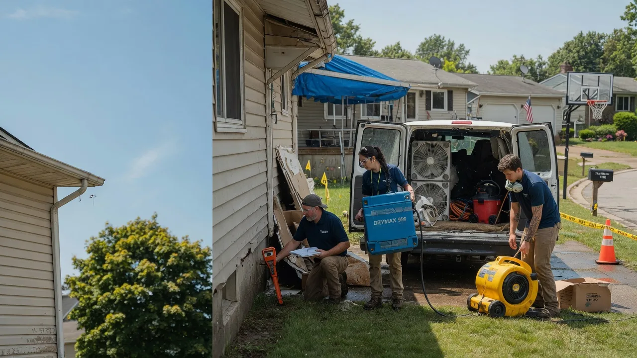 Ceiling Leak Cleanup in New Waterford, OH near me